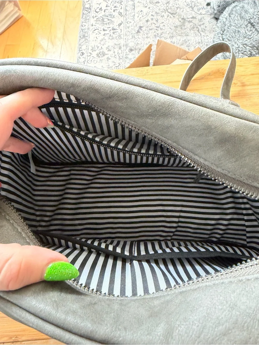 Rad Rev Grey Studded Everyday Tote Bag